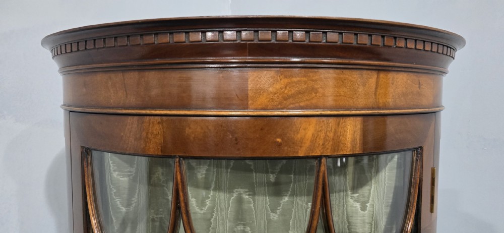 Outstanding Demi Lune Mahogany Display Cabinet View XV