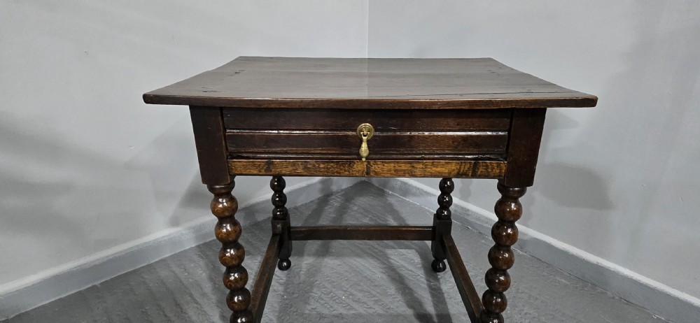 Fine C17th Oak Side Table View III