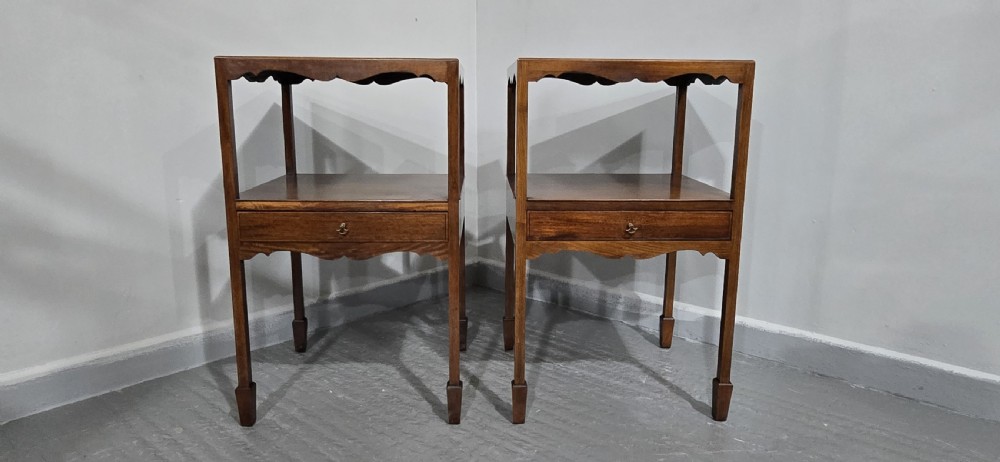 Pair Georgian Bedside Lamp Tables View II