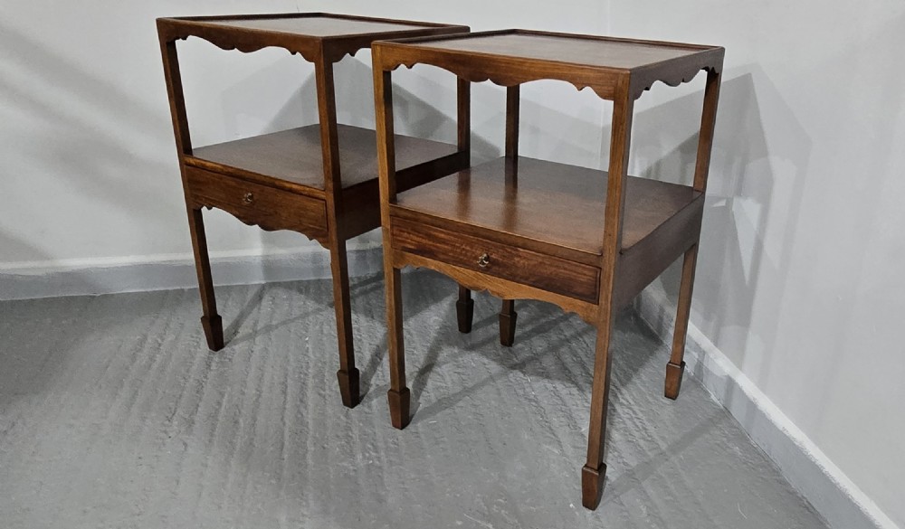 Pair Georgian Bedside Lamp Tables View III