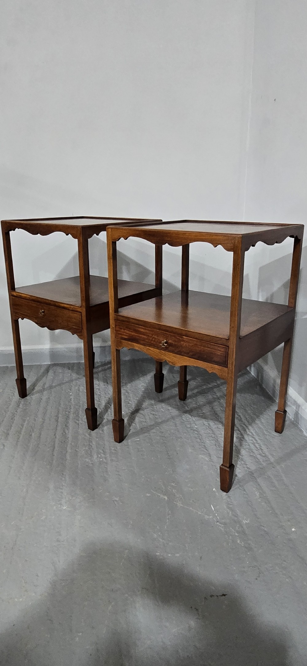 Pair Georgian Bedside Lamp Tables View IV