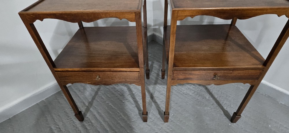 Pair Georgian Bedside Lamp Tables View V