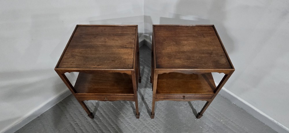 Pair Georgian Bedside Lamp Tables View VI