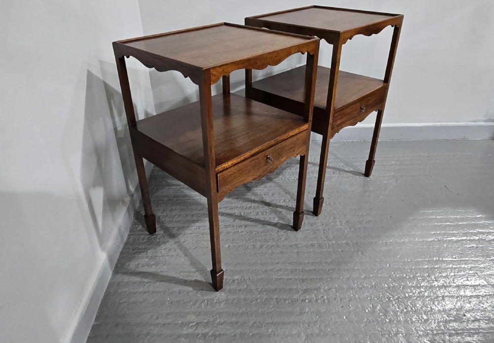 Pair Georgian Bedside Lamp Tables View VII