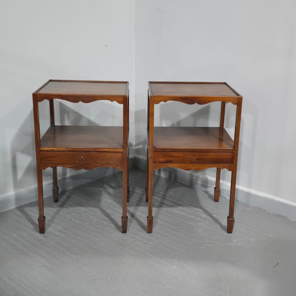 Pair Georgian Bedside Lamp Tables