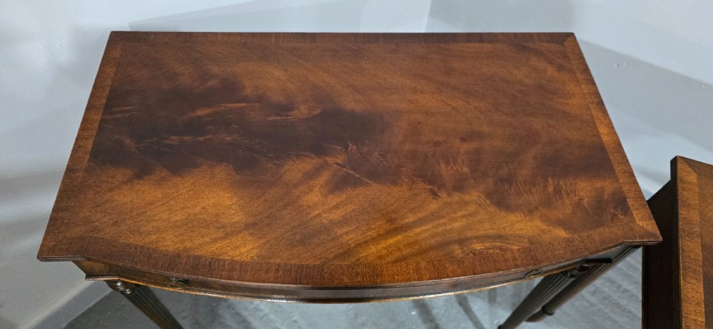 Superb Pair Inlaid Console Side Tables View IV