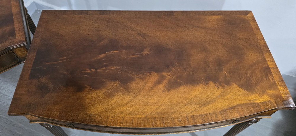 Superb Pair Inlaid Console Side Tables View V