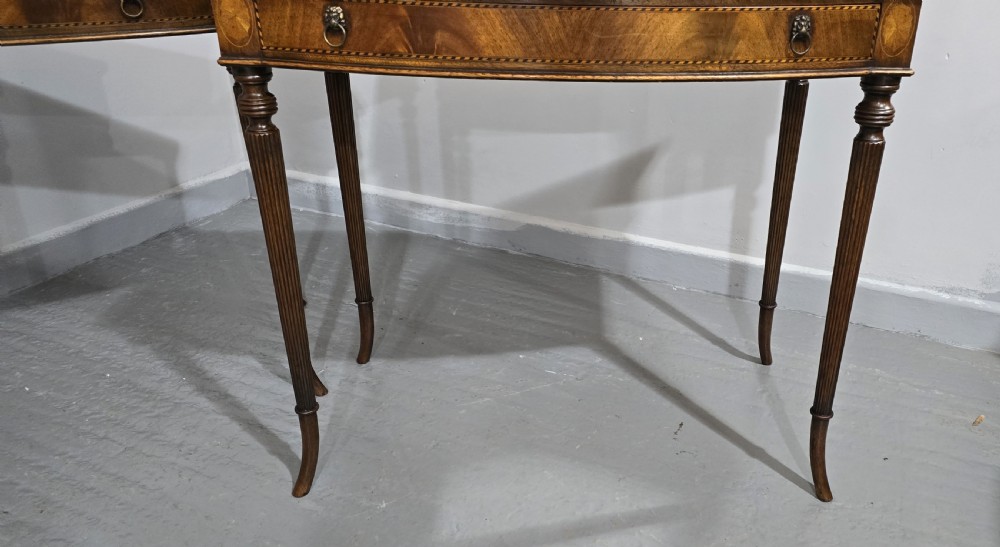 Superb Pair Inlaid Console Side Tables View VIII