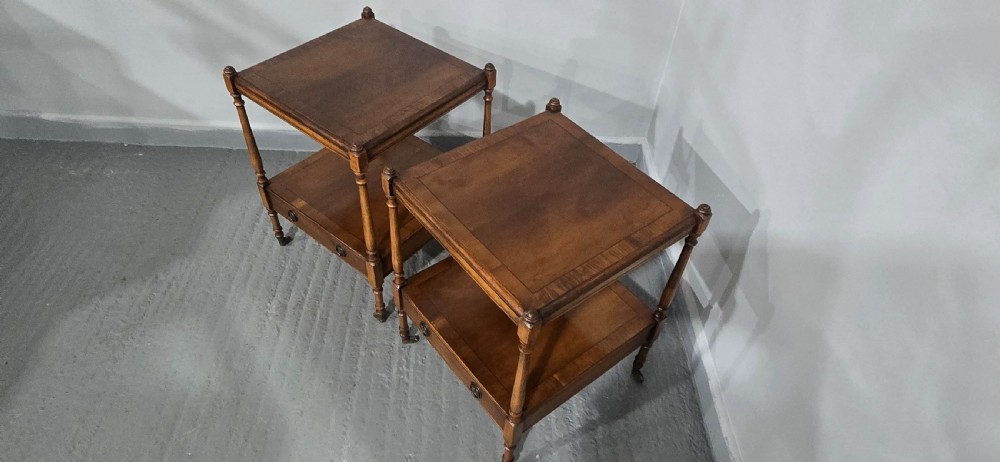 Excellent Pair Regency Lamp Tables View V