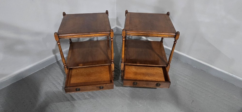 Excellent Pair Regency Lamp Tables View X
