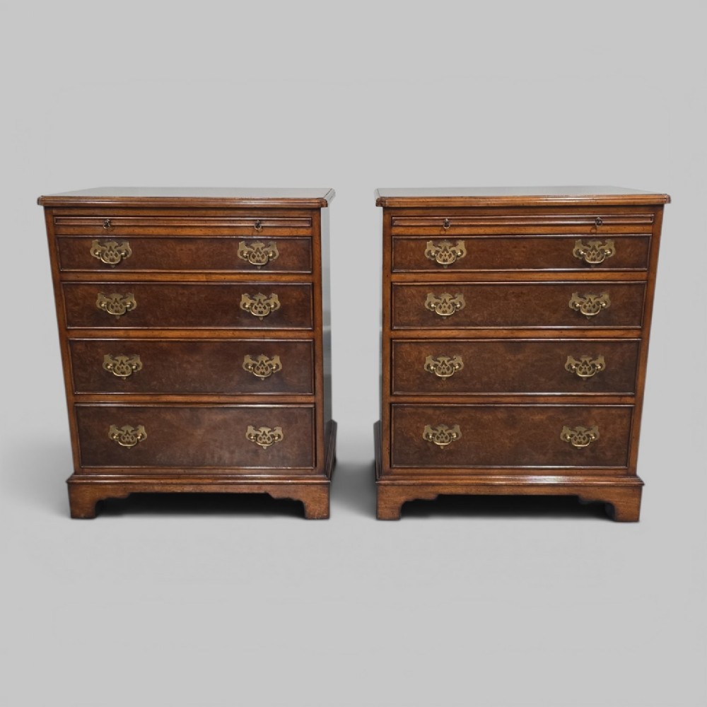 Excellent Pair Burr Walnut Chests of Drawers
