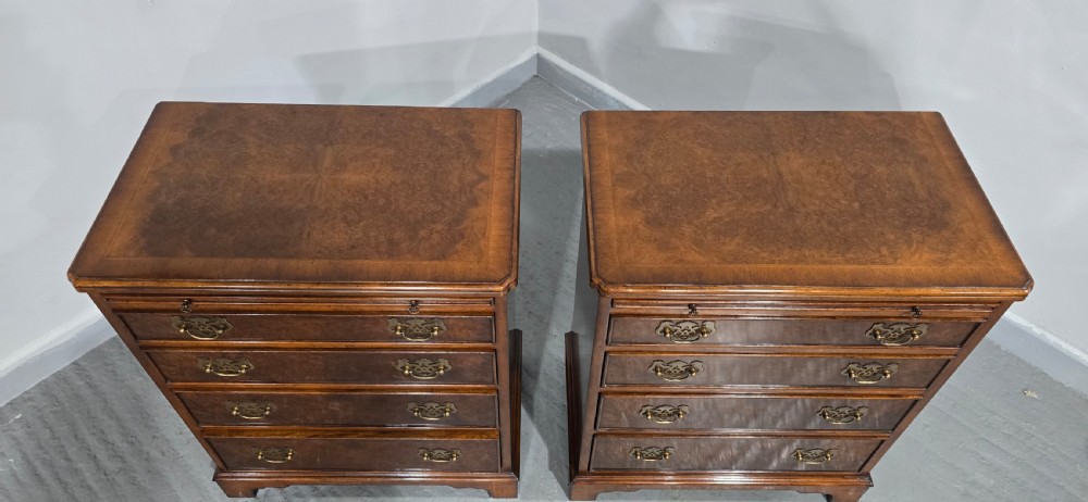 Excellent Pair Burr Walnut Chests of Drawers View IV