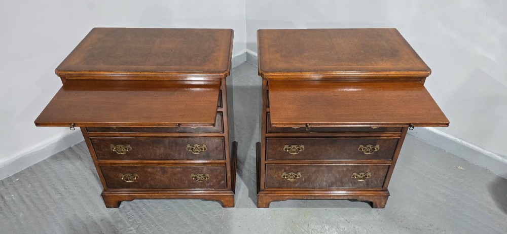 Excellent Pair Burr Walnut Chests of Drawers View X