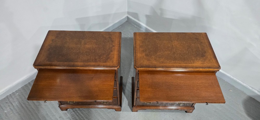 Excellent Pair Burr Walnut Chests of Drawers View XI