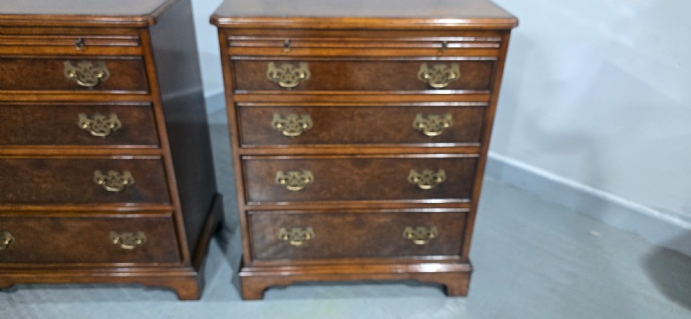 Excellent Pair Burr Walnut Chests of Drawers View XIII
