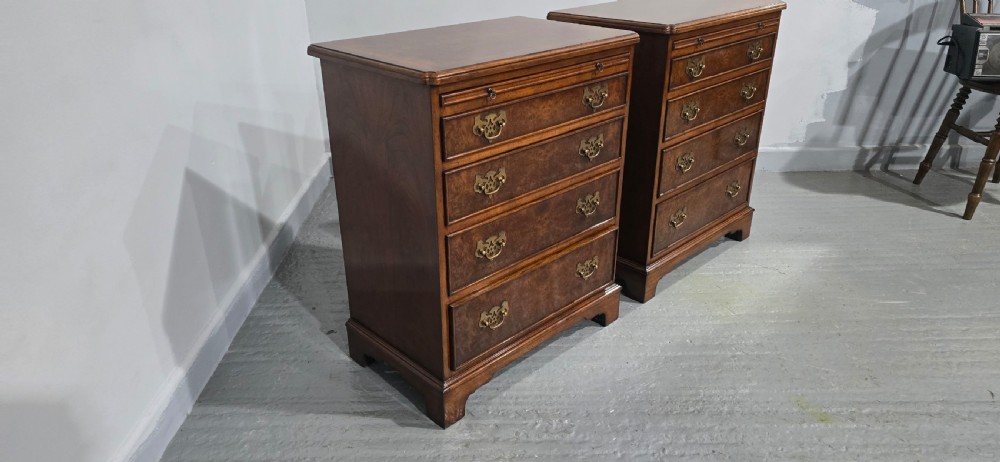 Excellent Pair Burr Walnut Chests of Drawers View XVII
