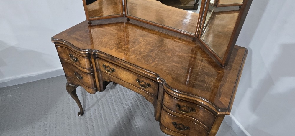 Super Queen Anne Walnut Dressing Table View XII