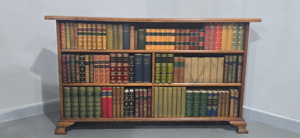 Arts and Crafts Oak Low Bookcase View III