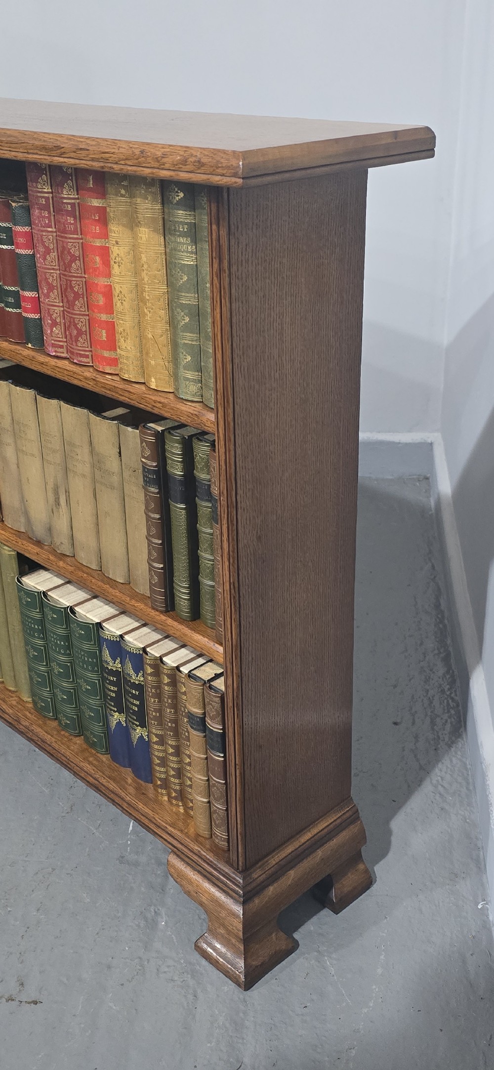 Arts and Crafts Oak Low Bookcase View IV