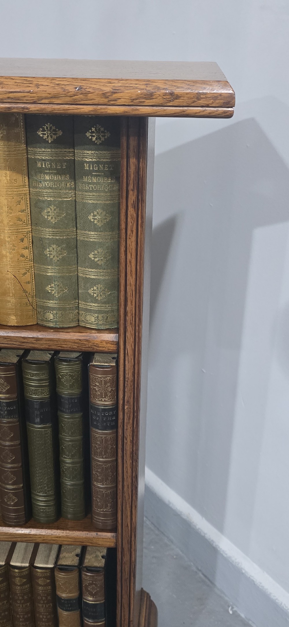 Arts and Crafts Oak Low Bookcase View V