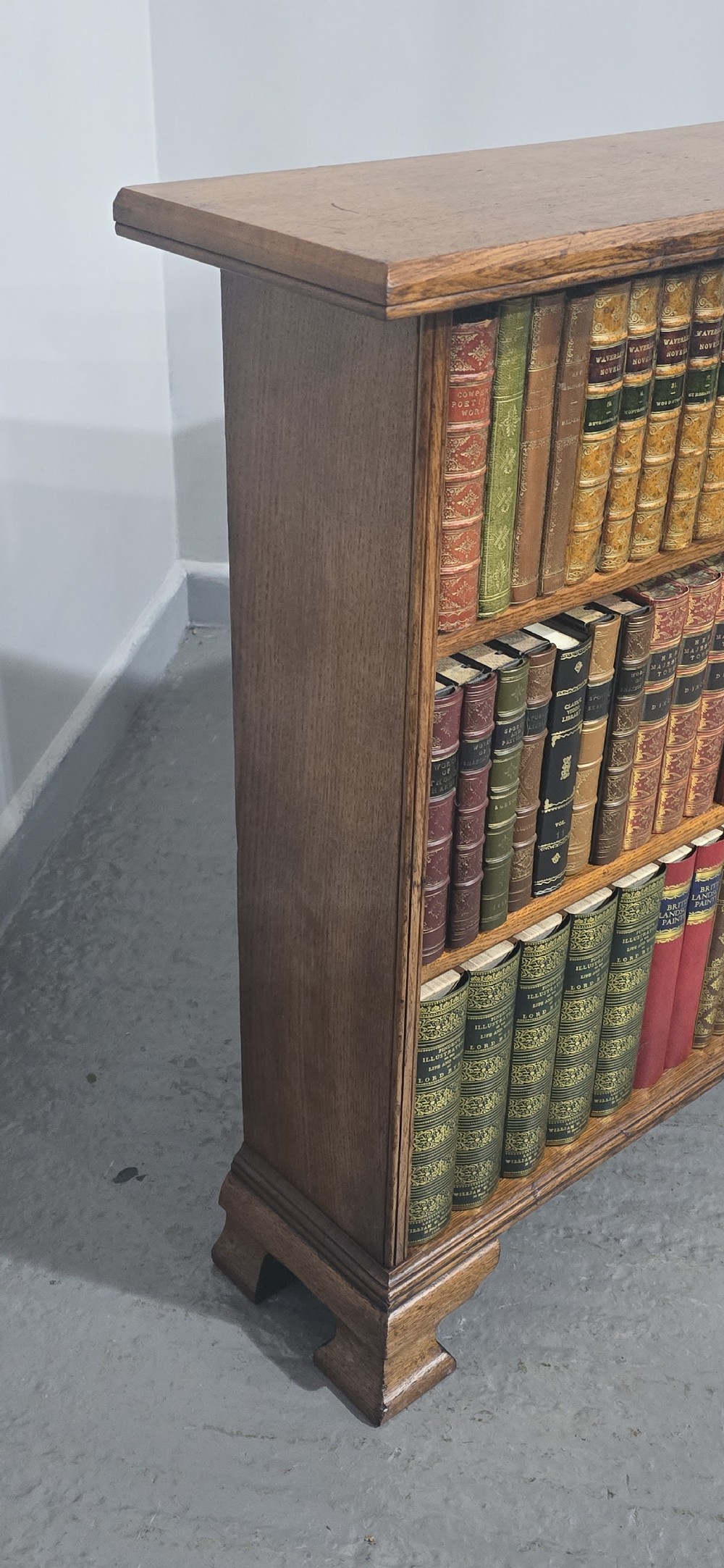 Arts and Crafts Oak Low Bookcase View VI
