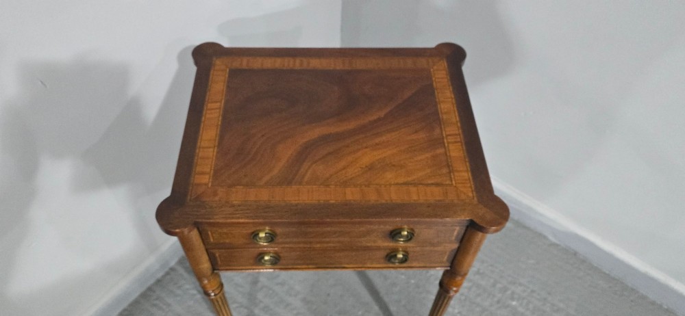 Freestanding Mahogany Inlaid Side Table View V