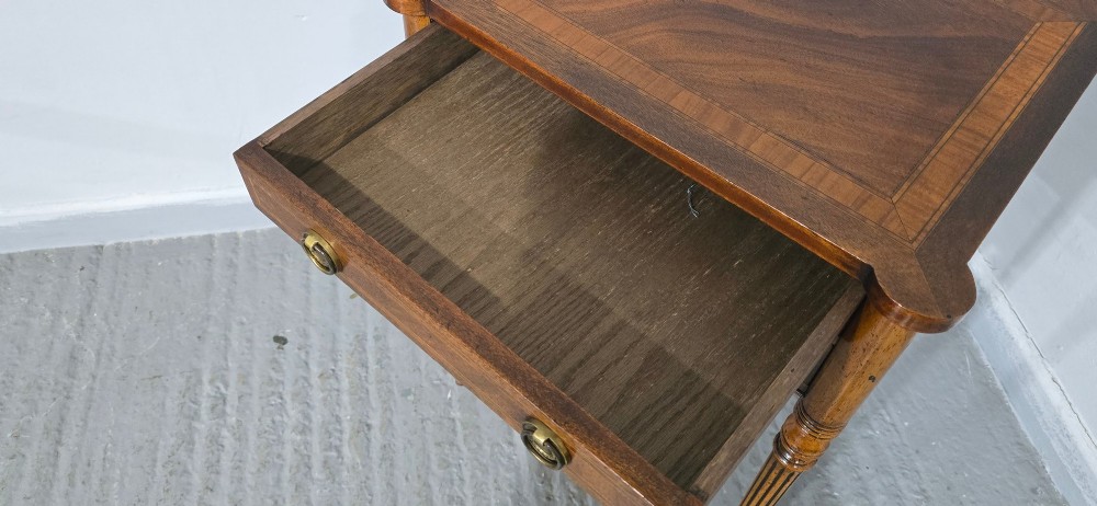 Freestanding Mahogany Inlaid Side Table View VI