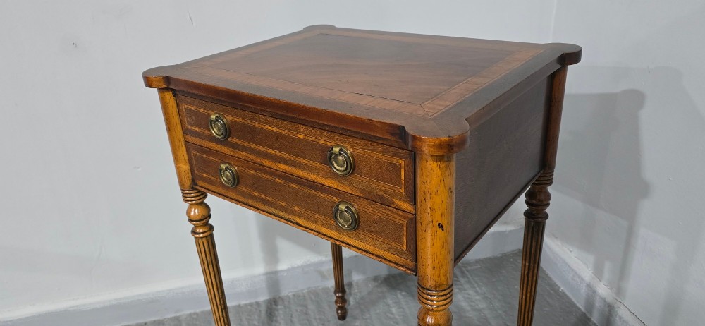 Freestanding Mahogany Inlaid Side Table View VIII