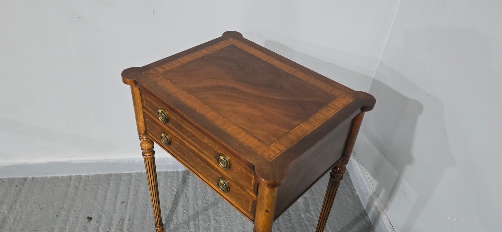 Freestanding Mahogany Inlaid Side Table View X