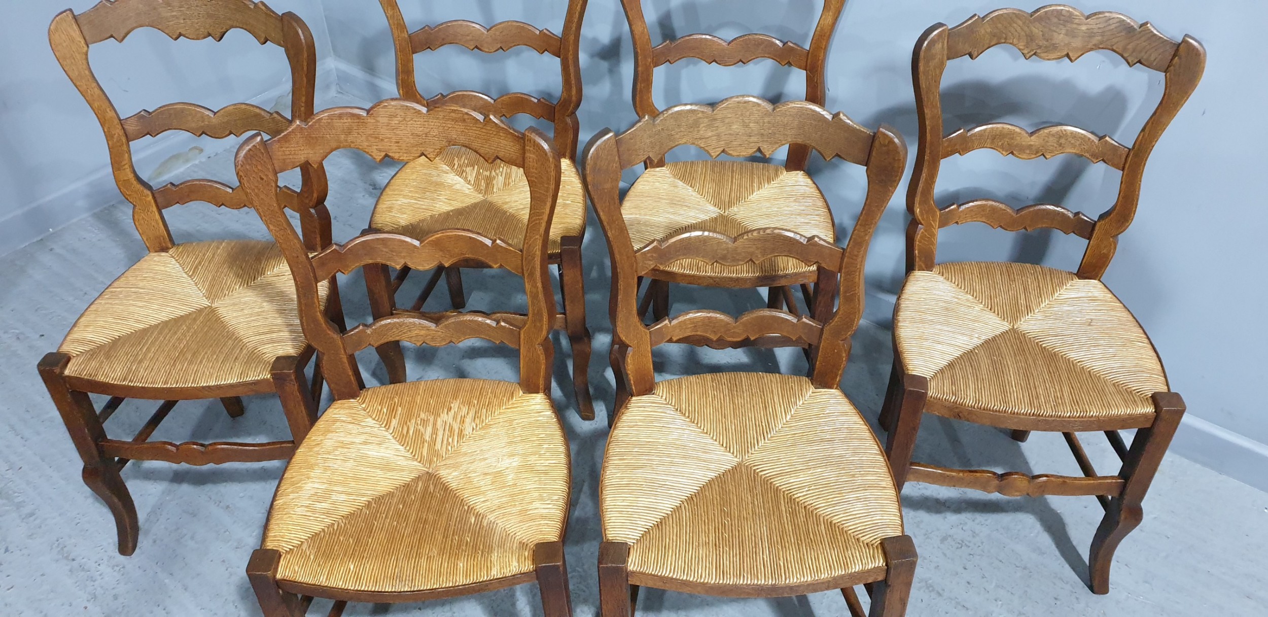 Good Set Six French Country Dining Chairs Good set six french country dining chairs