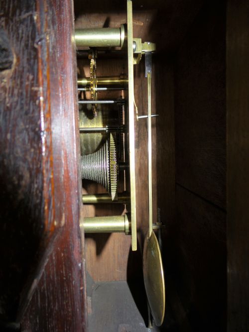 19TH CENT 8 MAHOGANY DIAL CLOCK - ADDITIONAL PHOTO 3