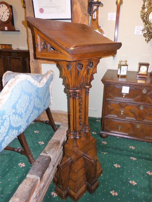 19TH CENT OAK LECTERN - ADDITIONAL PHOTO 1