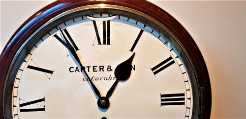 19TH CENT DROP DIAL MAHOGANY FUSEE WALL CLOCK - ADDITIONAL PHOTO 1