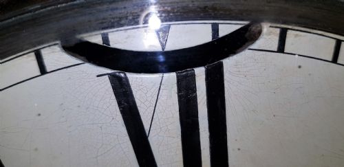 19TH CENT DROP DIAL MAHOGANY FUSEE WALL CLOCK - ADDITIONAL PHOTO 4