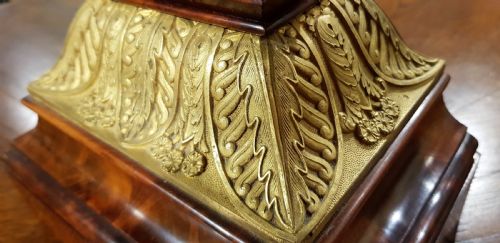 FRENCH STRIKING MAHOGANY LYRE CLOCK 19TH CENT - ADDITIONAL PHOTO 5