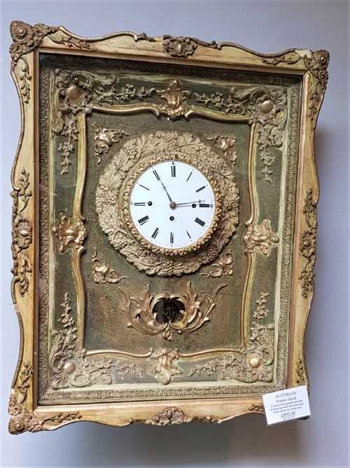 austrian grande sonnerie frame clock c1830 - CATEGORY: ANTIQUE CLOCKS - DATED 1850