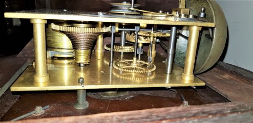 VERY RARE MAHOGANY DROP DIAL WITH ALARM SIGNED ISAAC SIMMONS MANCHESTER C 18341851 - ADDITIONAL PHOTO 7