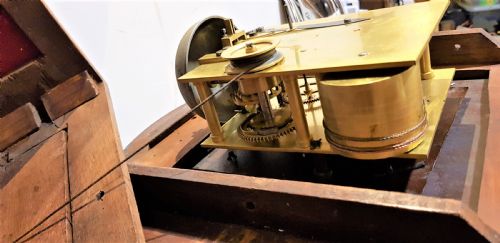 VERY RARE MAHOGANY DROP DIAL WITH ALARM SIGNED ISAAC SIMMONS MANCHESTER C 18341851 - ADDITIONAL PHOTO 8