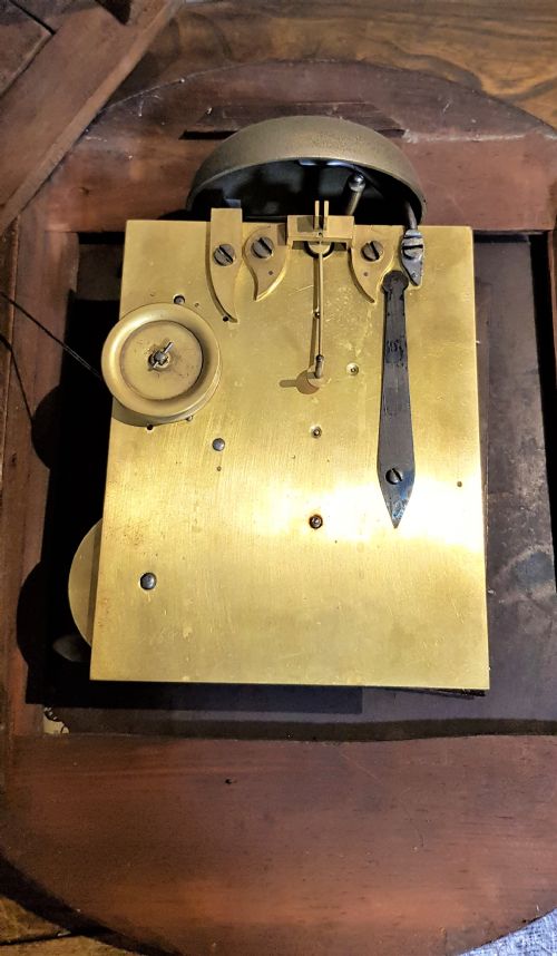 VERY RARE MAHOGANY DROP DIAL WITH ALARM SIGNED ISAAC SIMMONS MANCHESTER C 18341851 - ADDITIONAL PHOTO 9