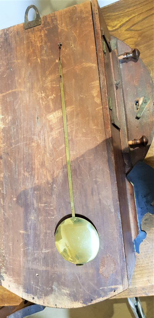 VERY RARE MAHOGANY DROP DIAL WITH ALARM SIGNED ISAAC SIMMONS MANCHESTER C 18341851 - ADDITIONAL PHOTO 10