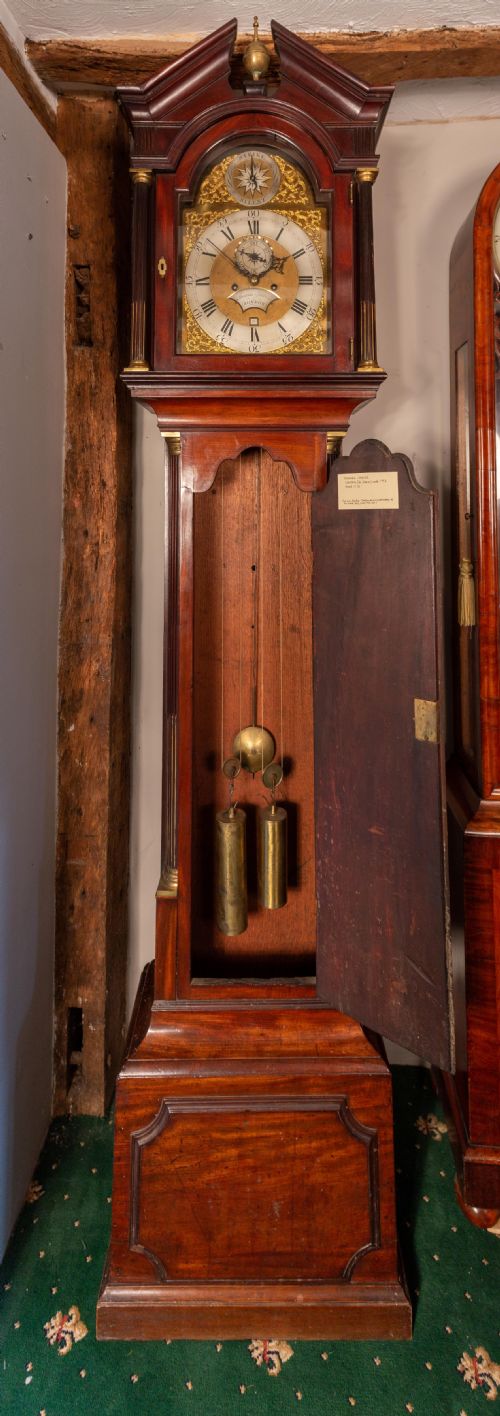 MAHOGANY 8 DAY LONG CASE CLOCK - ADDITIONAL PHOTO 11