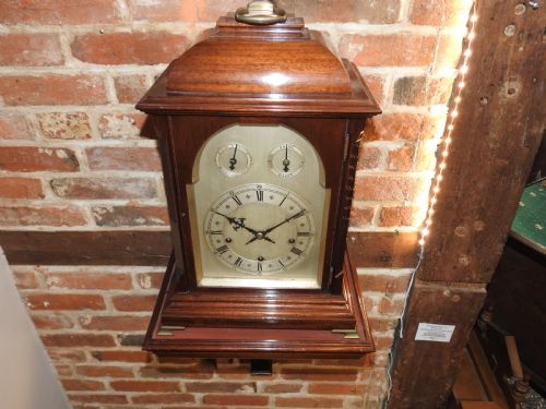 SUPERB MAHOGANY CHIMING BRACKET CLOCK - ADDITIONAL PHOTO 7