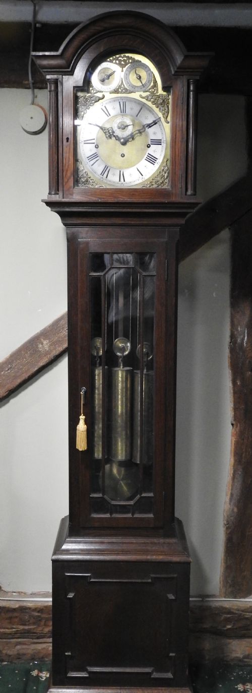 CHIMING AND STRIKING WEIGHT DRIVEN LONGCASE CLOCK - ADDITIONAL PHOTO 3