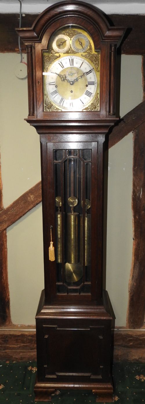 chiming and striking weight driven longcase clock - CATEGORY: ANTIQUE CLOCKS - DATED 1930