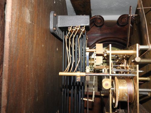 CHIMING AND STRIKING WEIGHT DRIVEN LONGCASE CLOCK - ADDITIONAL PHOTO 7