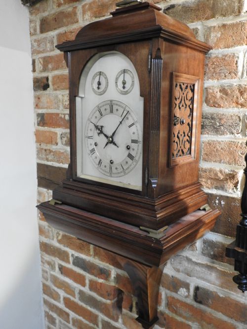 SUPERB MAHOGANY CHIMING BRACKET CLOCK - ADDITIONAL PHOTO 13