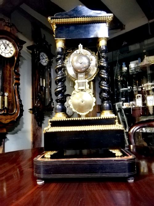 19TH CENTURY PORTICO CLOCK - ADDITIONAL PHOTO 1