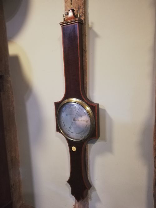 VERY RARE WATKINS WHEEL BAROMETER - ADDITIONAL PHOTO 5