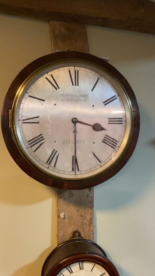 RARE MID 19TH CENTURY DRUM DIAL CLOCK SIGNED PEARSON PRICE - ADDITIONAL PHOTO 1