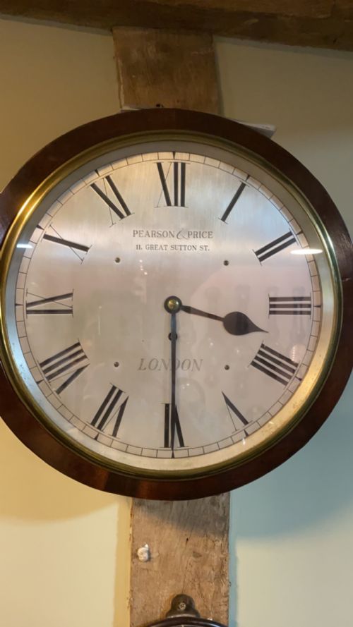 RARE MID 19TH CENTURY DRUM DIAL CLOCK SIGNED PEARSON PRICE - ADDITIONAL PHOTO 3